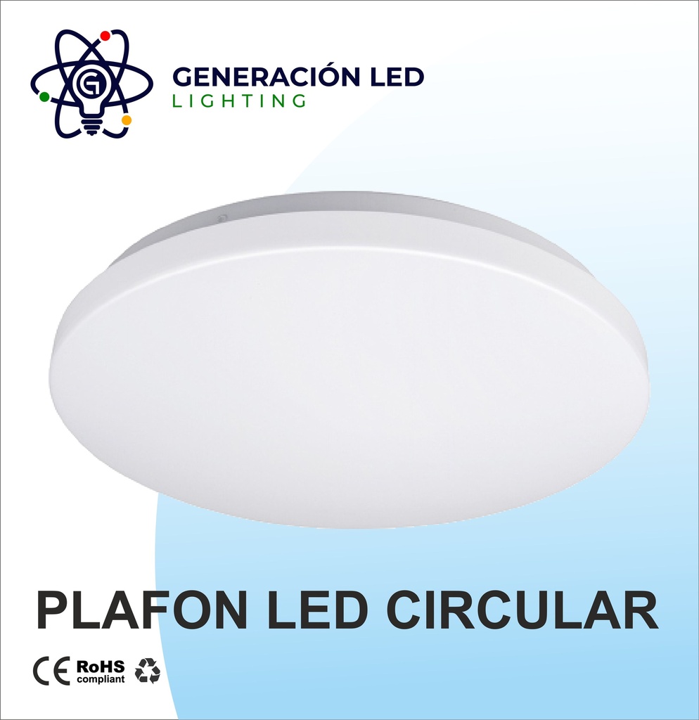 Plafon Led Circular Ice 36W , 4500k Con sensor 