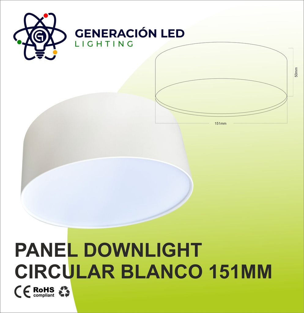 Downlight de superficie 18W 4000K 1440Lm