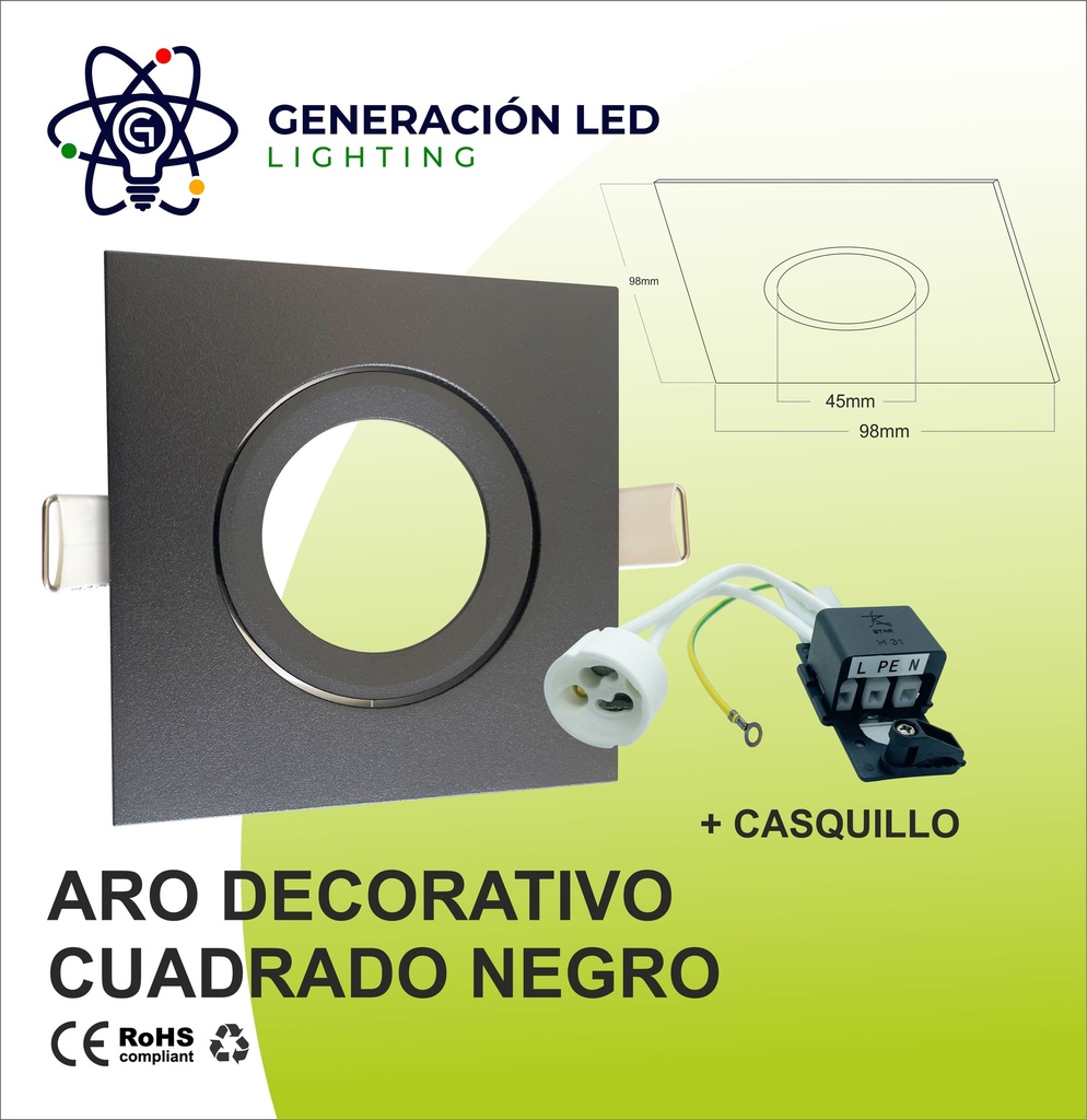 ARO DECORATIVO CUADRADO 98*98mm