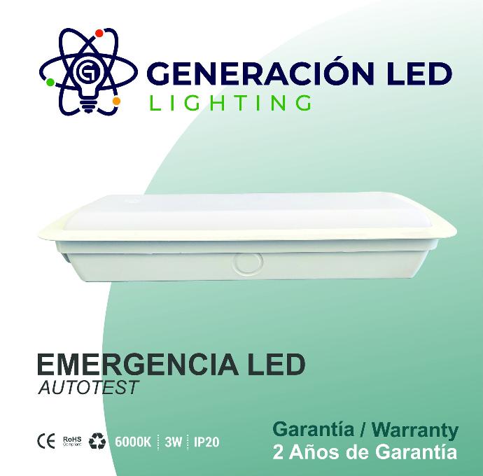 Emergencia Led con Autotest  3W