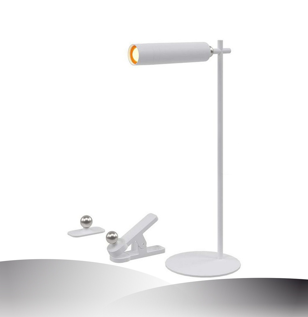 Lámpara de Mesa LED Magnética Recargable. Cuerpo Blanco