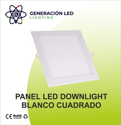 Panel Led Cuadrado Serie Slim 12W